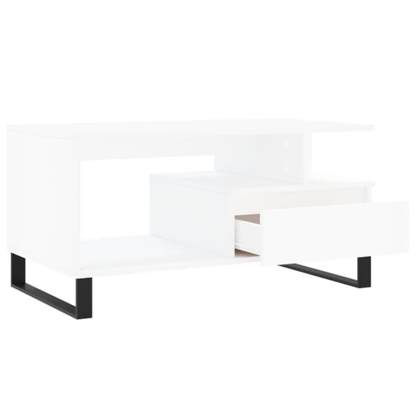 vidaXL sofabord 90x49x45 cm konstrueret træ hvid