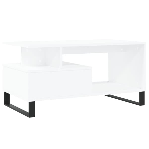 vidaXL sofabord 90x49x45 cm konstrueret træ hvid
