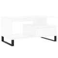 Miniatyrbillede 1 af 11: vidaXL sofabord 90x49x45 cm konstrueret træ hvid