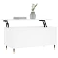 Miniatyrbillede 4 af 11: vidaXL sofabord 90x44,5x45 cm konstrueret træ hvid