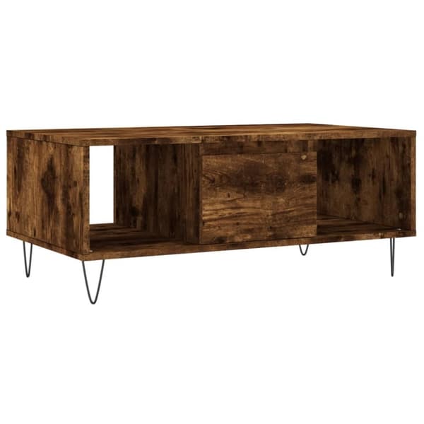 vidaXL Salongbord røkt eik 90x50x36,5 cm konstruert tre