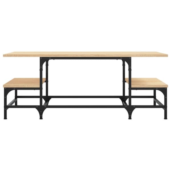 vidaXL Soffbord sonoma-ek 100x50,5x40 cm konstruerat trä