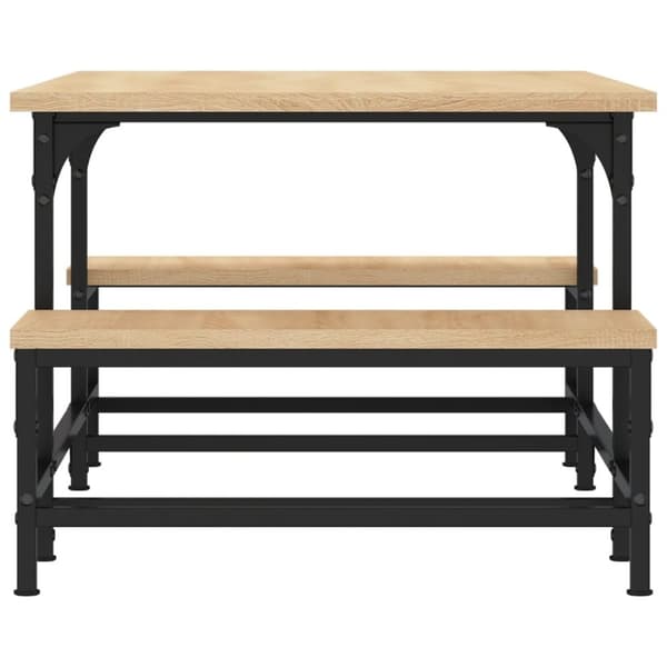 vidaXL Soffbord sonoma-ek 100x50,5x40 cm konstruerat trä