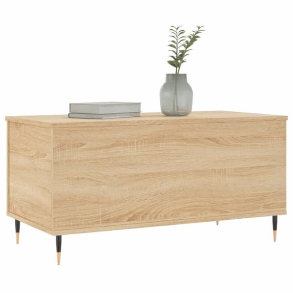 vidaXL Soffbord sonoma-ek 90x44,5x45 cm konstruerat trä
