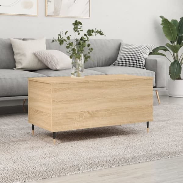 vidaXL Soffbord sonoma-ek 90x44,5x45 cm konstruerat trä