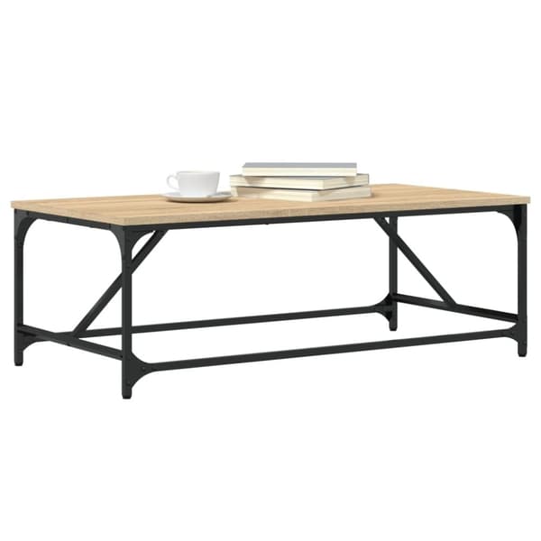 vidaXL sofabord 100x50x35 cm konstrueret træ sonoma-eg