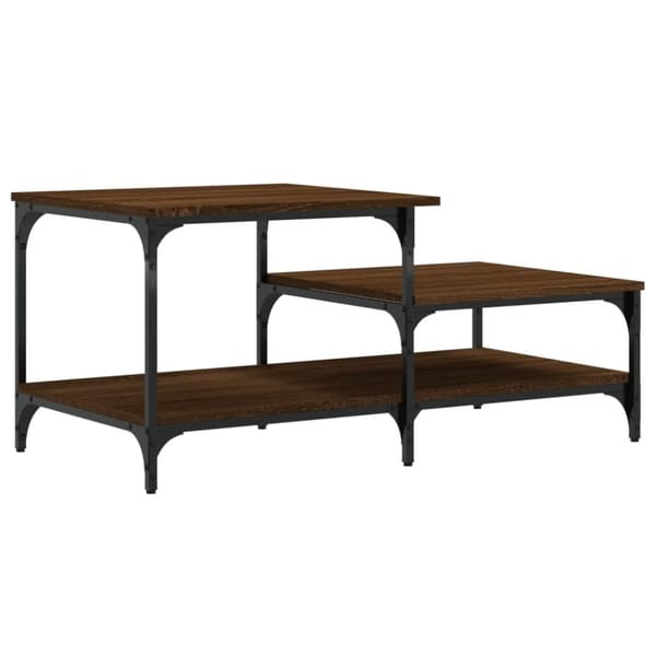 vidaXL sofabord 100x50,5x45 cm konstrueret træ brun egetræsfarve