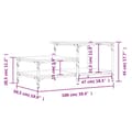 Miniatyrbillede 9 af 9: vidaXL sofabord 100x50,5x45 cm konstrueret træ brun egetræsfarve