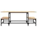 Miniatyrbillede 4 af 9: vidaXL sofabord 100x50,5x40 cm konstrueret træ sonoma-eg