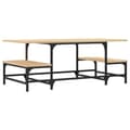 Miniatyrbillede 6 af 9: vidaXL sofabord 100x50,5x40 cm konstrueret træ sonoma-eg