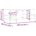 Miniatyrbillede 9 af 9: vidaXL sofabord 100x50,5x40 cm konstrueret træ sonoma-eg