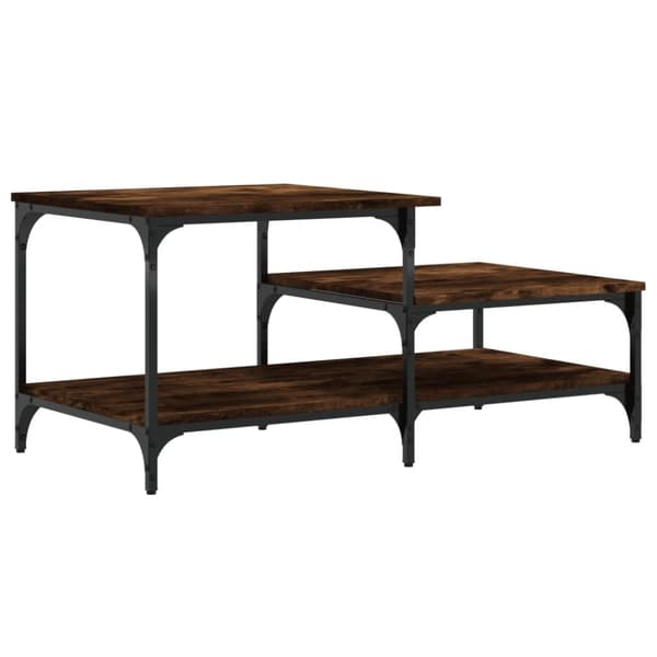 vidaXL sofabord 100x50,5x45 cm konstrueret træ røget egetræsfarve