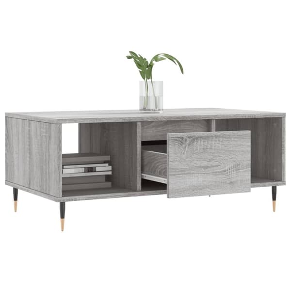 vidaXL sofabord 90x50x36,5 cm konstrueret træ grå sonoma-eg