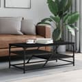 Miniatyrbillede 2 af 9: vidaXL sofabord 100x49x40 cm konstrueret træ sort