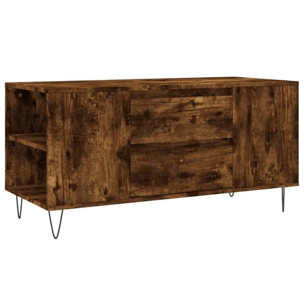 vidaXL sofabord 102x44,5x50 cm konstrueret træ røget egetræsfarve