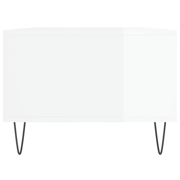 vidaXL sofabord 90x50x36,5 cm konstrueret træ hvid højglans
