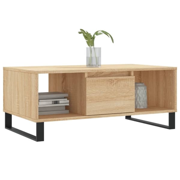 vidaXL Sohvapöytä Sonoma-tammi 90x50x36,5 cm tekninen puu
