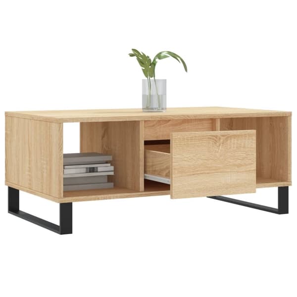 vidaXL Sohvapöytä Sonoma-tammi 90x50x36,5 cm tekninen puu