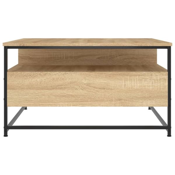 vidaXL Soffbord sonoma-ek 80x80x45 cm konstruerat trä