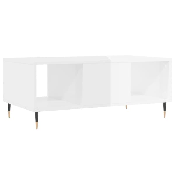 vidaXL Salongbord høyglans hvit 90x50x36,5 cm konstruert tre