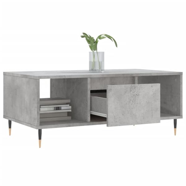 vidaXL Soffbord betonggrå 90x50x36,5 cm konstruerat trä