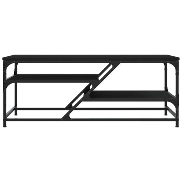 vidaXL Soffbord svart 100x49x40 cm konstruerat trä
