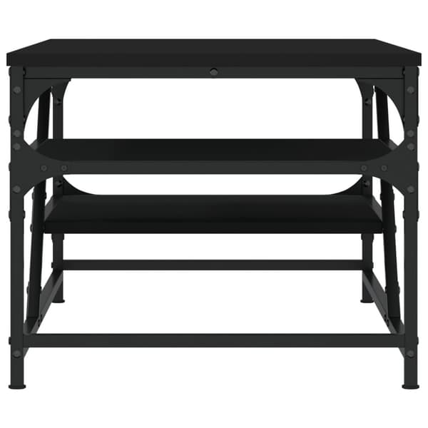 vidaXL Soffbord svart 100x49x40 cm konstruerat trä