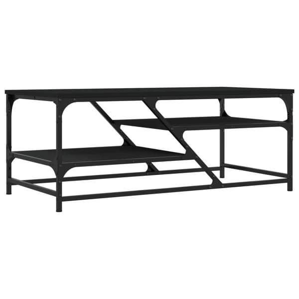 vidaXL Soffbord svart 100x49x40 cm konstruerat trä