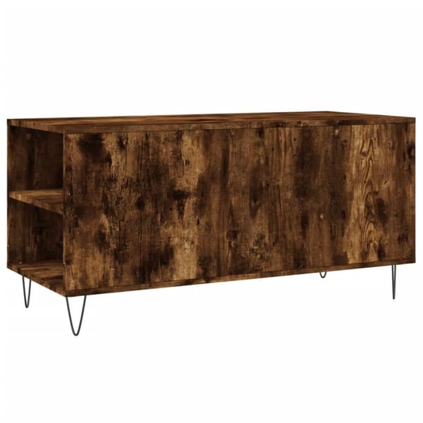 vidaXL Salongbord røkt eik 102x44,5x50 cm konstruert tre