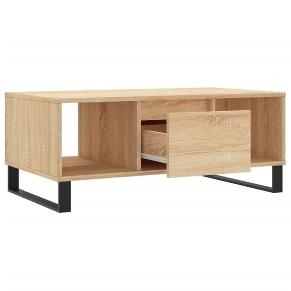 vidaXL Salongbord sonoma eik 90x50x36,5 cm konstruert tre
