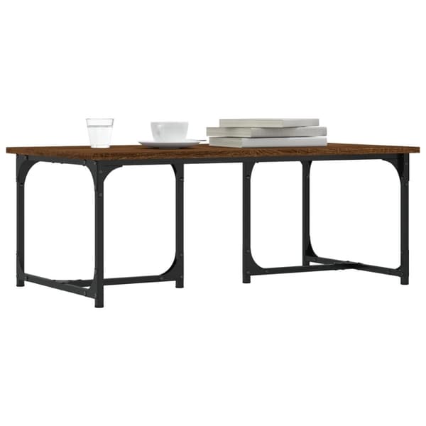 vidaXL sofabord 90x50x35 cm konstrueret træ brun egetræsfarve