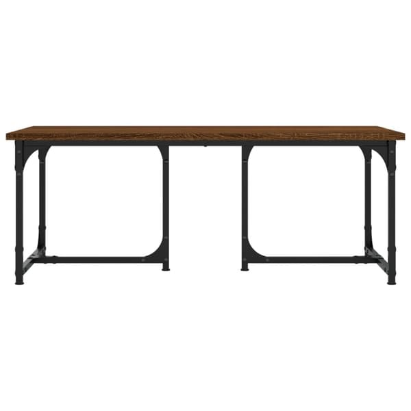 vidaXL sofabord 90x50x35 cm konstrueret træ brun egetræsfarve