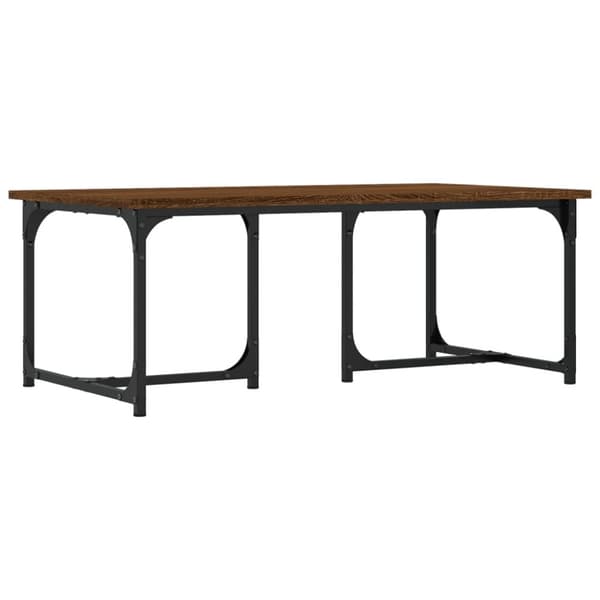 vidaXL sofabord 90x50x35 cm konstrueret træ brun egetræsfarve