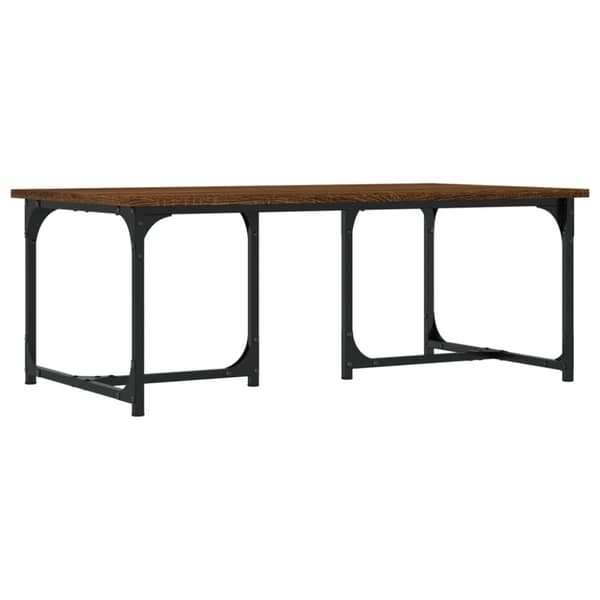 vidaXL sofabord 90x50x35 cm konstrueret træ brun egetræsfarve