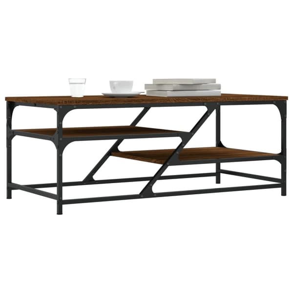 vidaXL Sohvapöytä ruskea tammi 100x49x40 cm tekninen puu