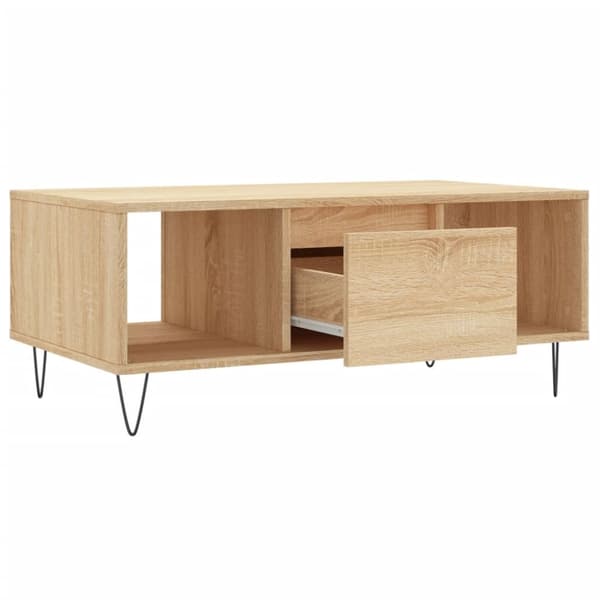 vidaXL sofabord 90x50x36,5 cm konstrueret træ sonoma-eg