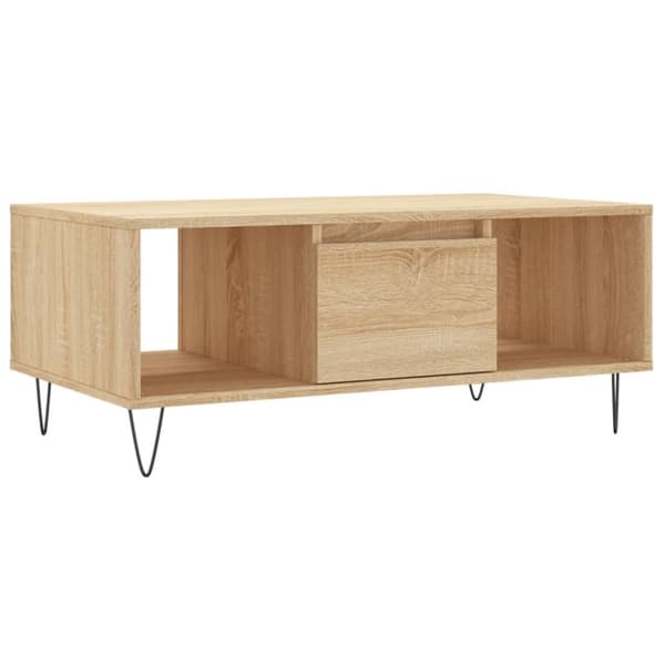 vidaXL sofabord 90x50x36,5 cm konstrueret træ sonoma-eg