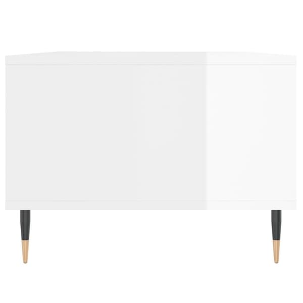 vidaXL sofabord 90x50x36,5 cm konstrueret træ hvid højglans