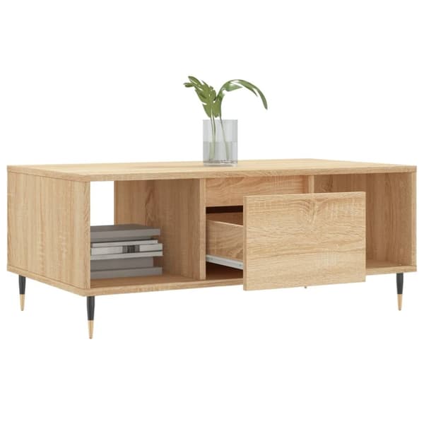 vidaXL Salongbord sonoma eik 90x50x36,5 cm konstruert tre
