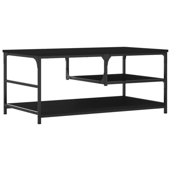 vidaXL Salongbord svart 90x49x40 cm konstruert tre