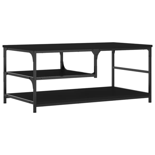 vidaXL Salongbord svart 90x49x40 cm konstruert tre