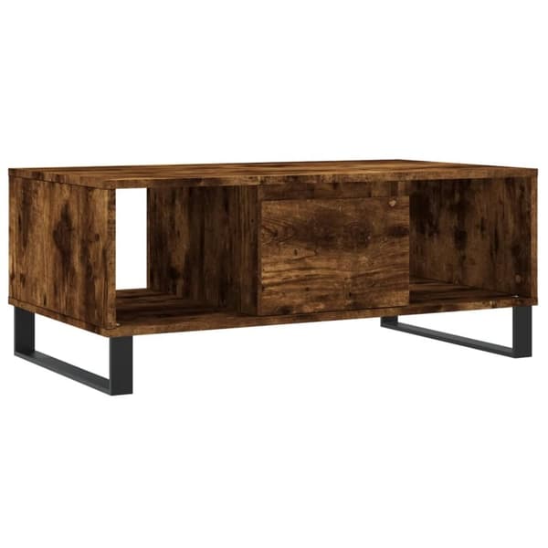 vidaXL Salongbord røkt eik 90x50x36,5 cm konstruert tre