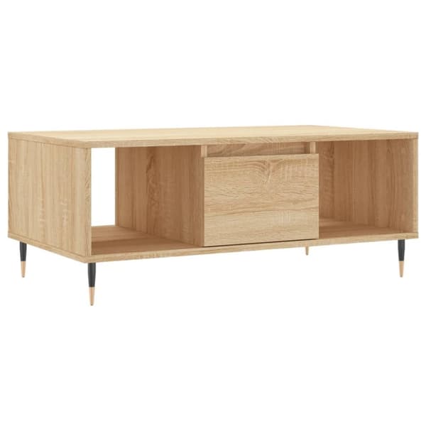 vidaXL sofabord 90x50x36,5 cm konstrueret træ sonoma-eg