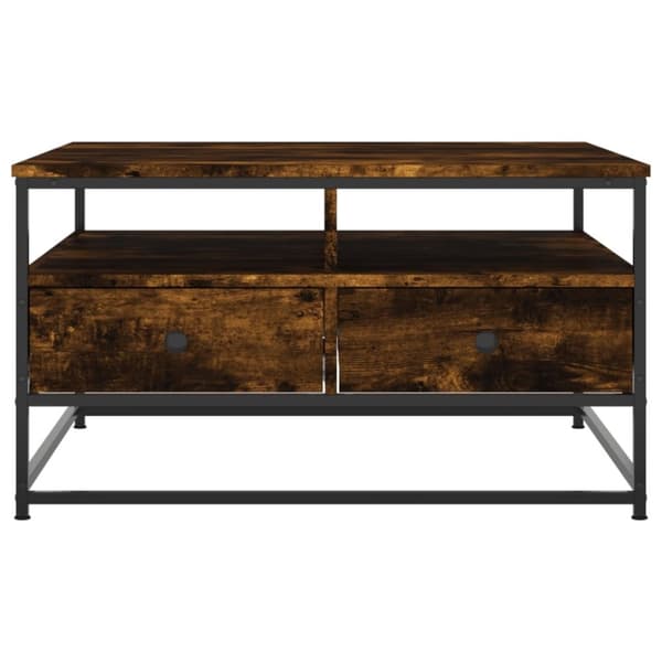 vidaXL sofabord 80x80x45 cm konstrueret træ røget egetræsfarve