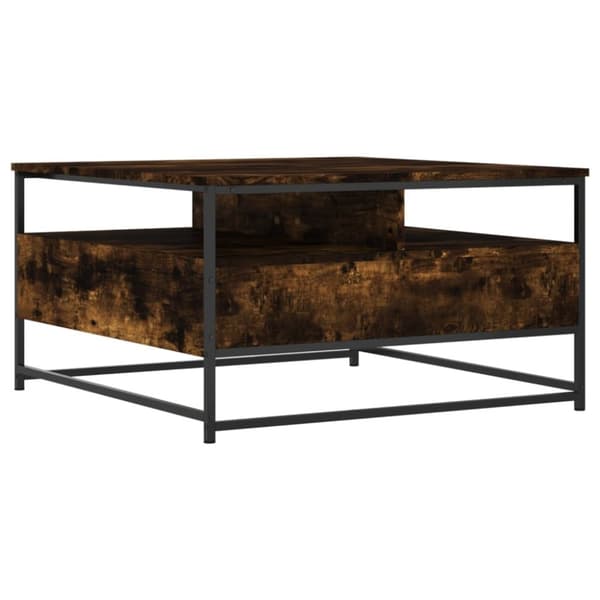 vidaXL sofabord 80x80x45 cm konstrueret træ røget egetræsfarve