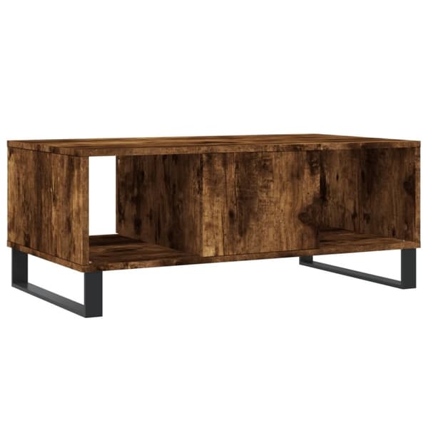vidaXL sofabord 90x50x36,5 cm konstrueret træ røget egetræsfarve