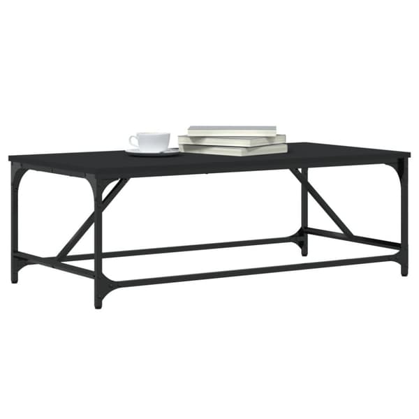 vidaXL sofabord 100x50x35 cm massivt konstrueret træ sort