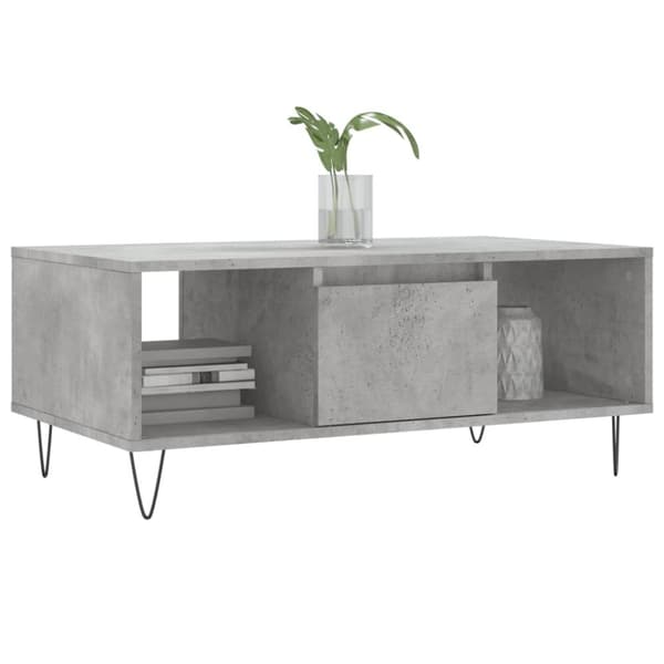 vidaXL Sohvapöytä betoninharmaa 90x50x36,5 cm tekninen puu