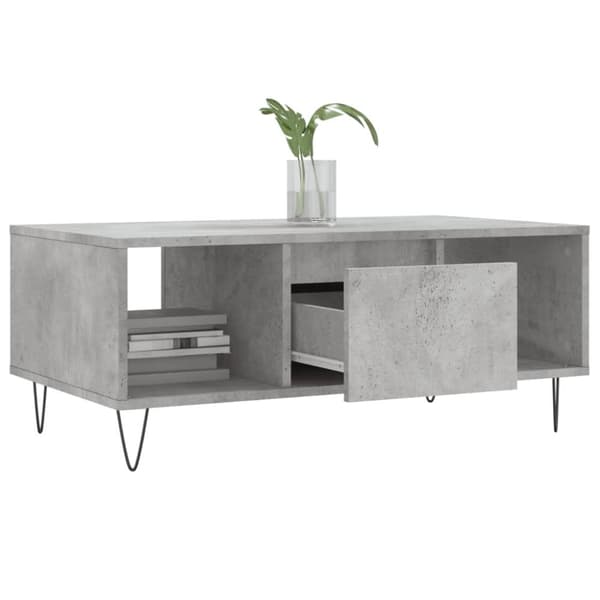 vidaXL Sohvapöytä betoninharmaa 90x50x36,5 cm tekninen puu