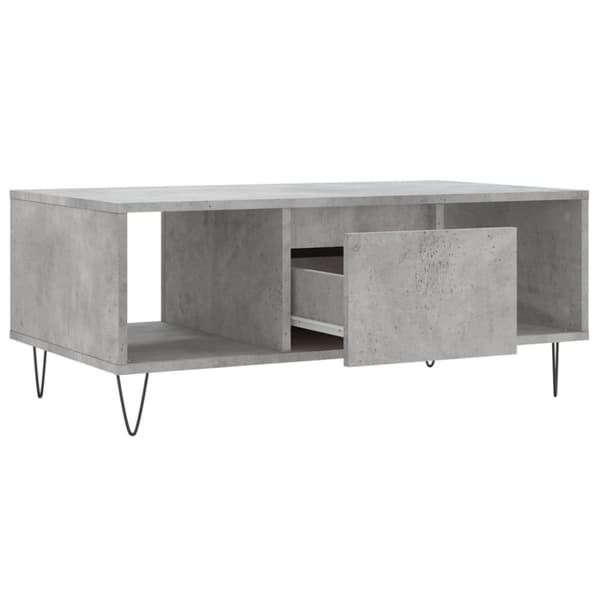 vidaXL Sohvapöytä betoninharmaa 90x50x36,5 cm tekninen puu